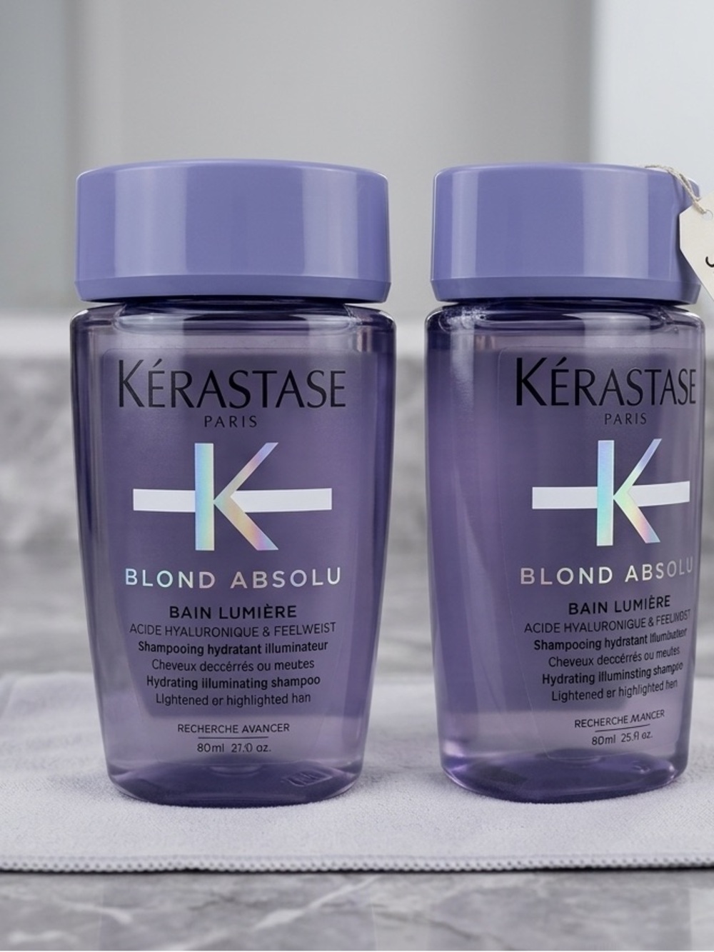 2 Blond Absolu Bain Lumière Hydrating Shampoo -80ml each No Box